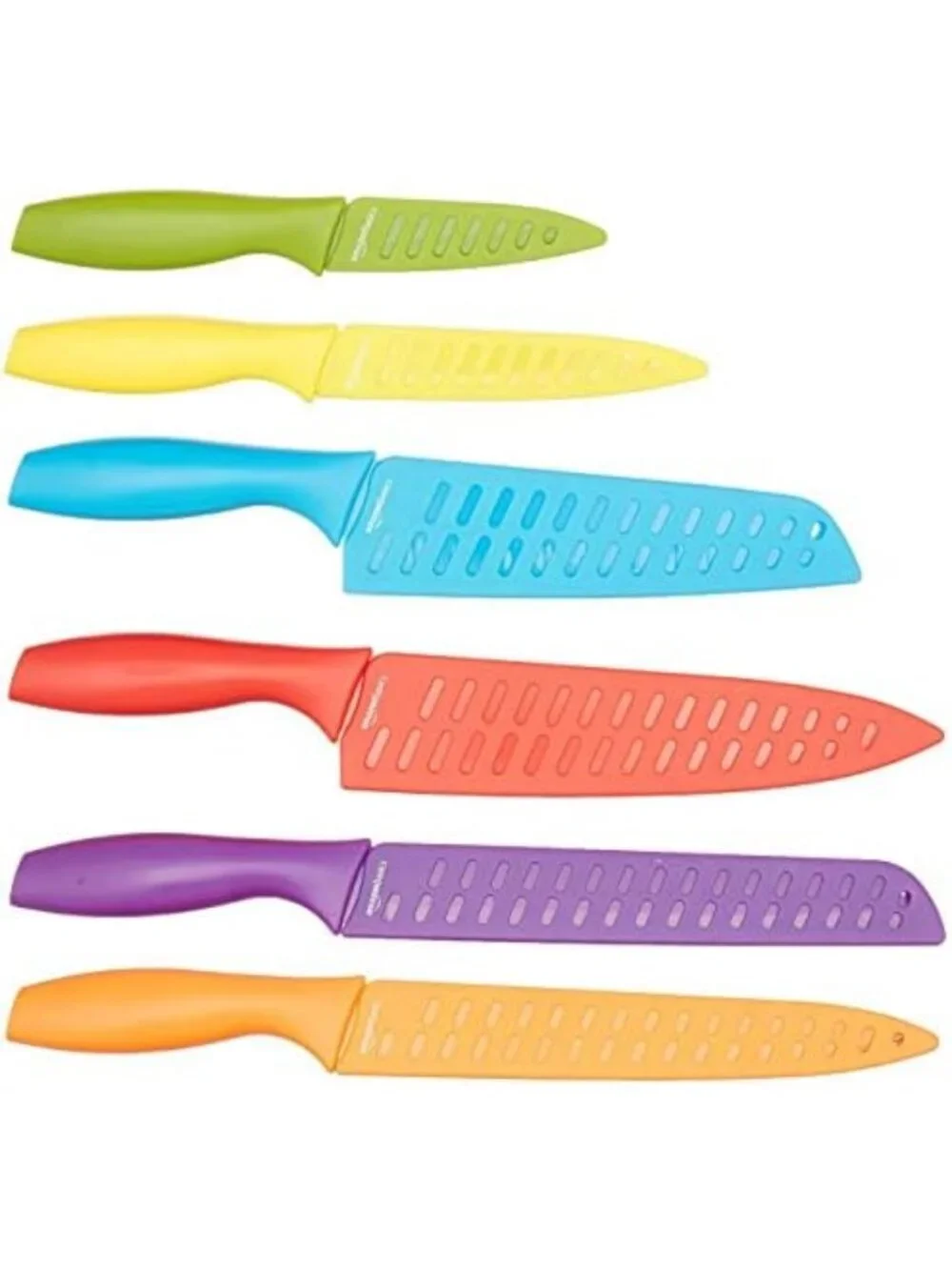 Color-Coded Kitchen Knife Set, 12-Piece, Dishwasher Safe, Ergonomic Handles